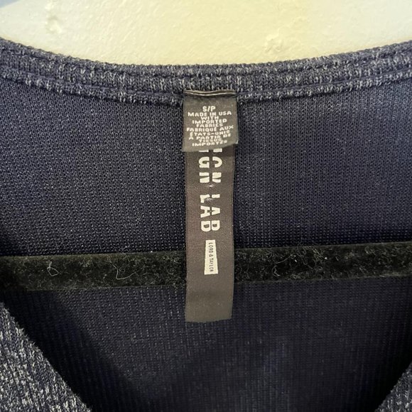 Design Lab Knit Dress, Speckled Grey/Navy Blue, US S - Picture 4 of 5